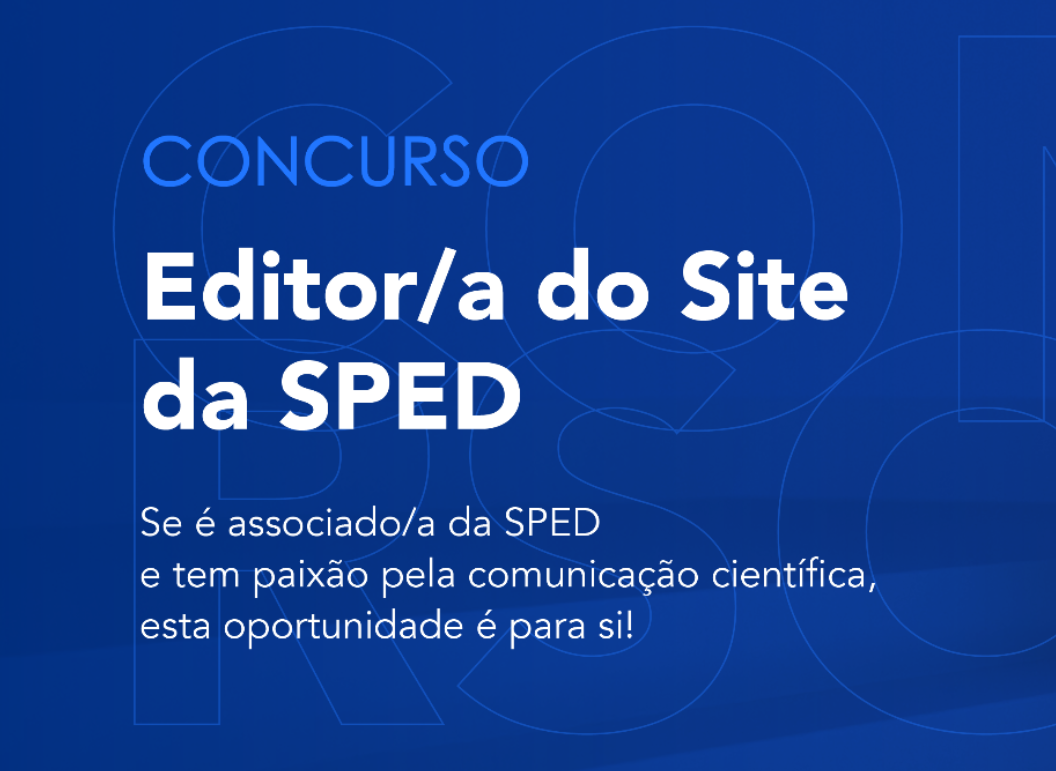 Concurso público para editor do site da SPED 2026-2028
